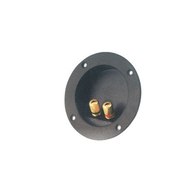 Speaker connector 2 contacts gold round